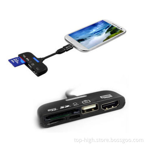 2014 hot selling product MHL to HDMI card reader, 5-in-1 for smartphone